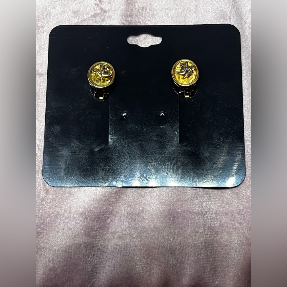Disney Gold Clip-On Earrings